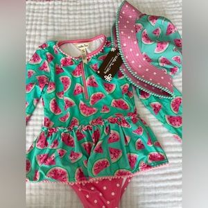 Matilda Jane Girls Swimsuit and Hat